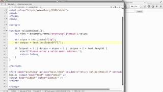 JavaScript - 44. Simple form email validation