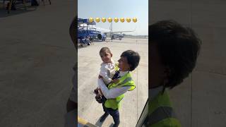 Pilot mother flies baby for first time! #aviation