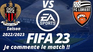 Nice VS Lorient 28ème journée de ligue 1 2022/2023 /FIFA 23 PS5