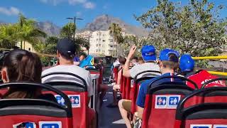 Siam Park free bus ride from Fanabe Costa Adeje Tenerife. Watch your head on the trees !!!!