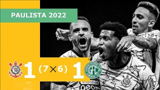 Corinthians (7) 1 x 1 (6) Guarani - Gols - Campeonato Paulista 2022