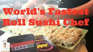 World's Fastest Roll Sushi Chef | How To Make Sushi Fast