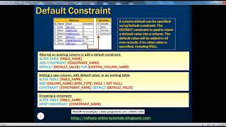 Adding a default constraint in sql Part 4