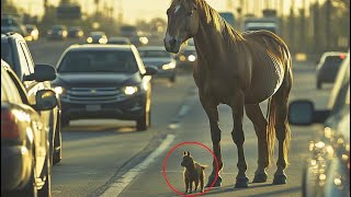 Cavalo Fica Parado no Meio da Estrada – Quando o Trânsito Para, Todos Ficam Espantados