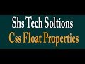 Css Float Tutorials | Css Tutorial For Beginners - 33 | Css Float Properties | Float Property in Css