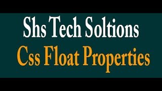 Css Float Tutorials | Css Tutorial For Beginners - 33 | Css Float Properties | Float Property in Css