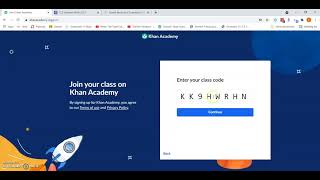 Using a Class Code to Add a Class on Khan Academy