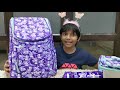 smiggle backpack purple panda unboxing back to school 2020