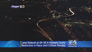 Lanes Reduced On SB I-95 In Delaware County