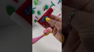 Sweet Tooth Candy Toothbrush and Sour Gel Toothpaste #candy #asmr