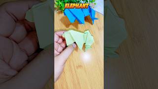 Elephant making with paper #origami #shorts #youtubeshorts #origamicraft