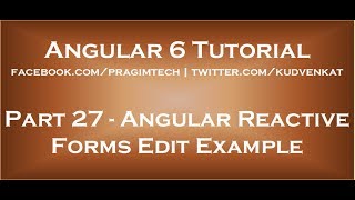Angular reactive forms edit example