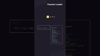 Pacman Loader using #html #css #shorts #trending #coding #programming #viral #anime