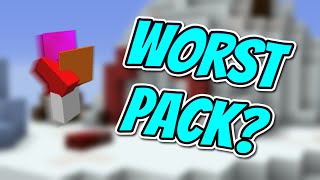 I used a 1X1 TEXTURE PACK in Hypixel Bedwars!