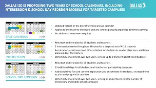 Dallas ISD is exploring two calendar models to help students get back on track with their education