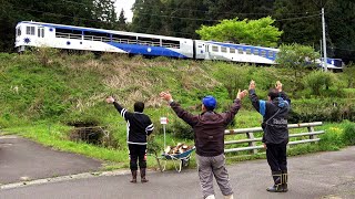 【鉄道のある風景】 奥出雲おろち号 新翠眩い中国山地 (28-Apr-2019)