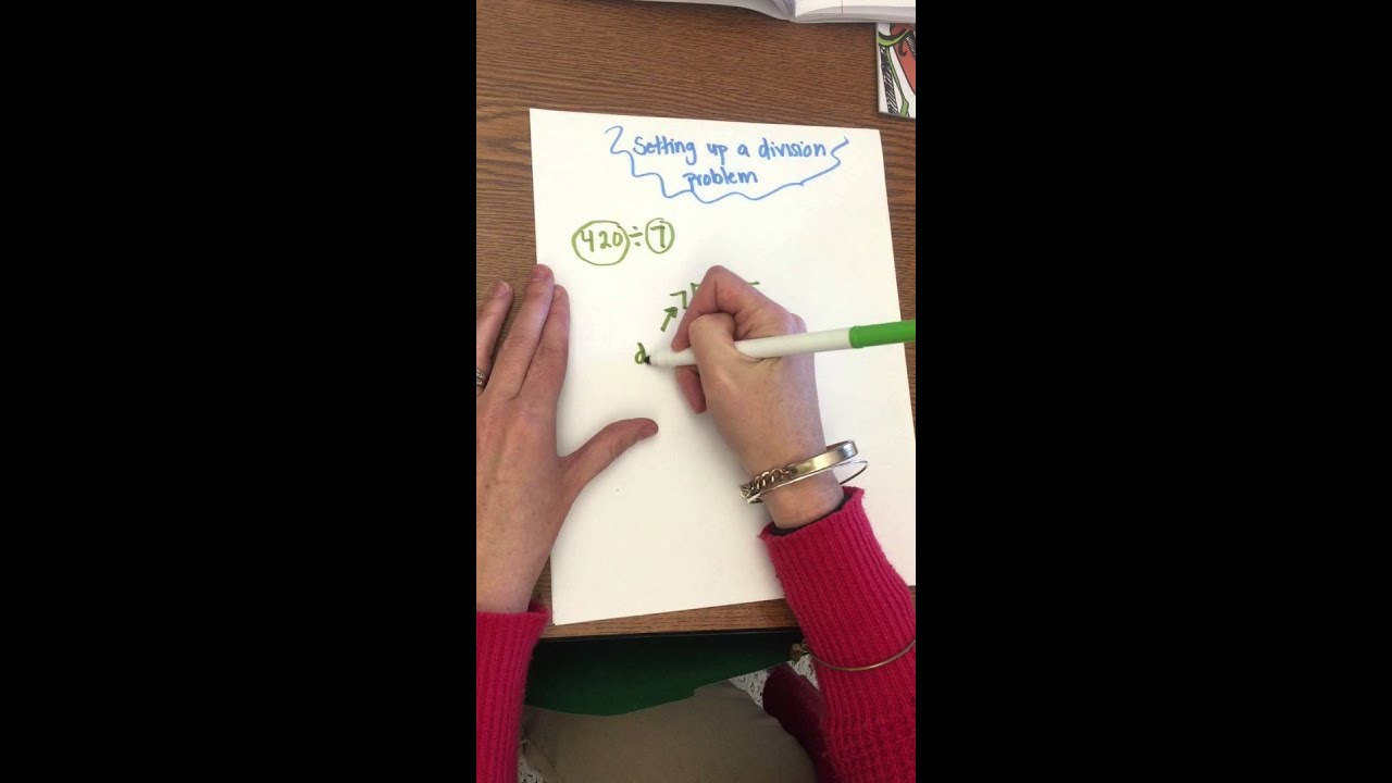 How To Set Up A Division Problem Youtube