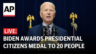 LIVE: Biden awards Presidential Citizens Medal to 20 people, including Liz Cheney