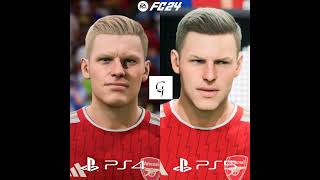 EA Sports FC 24 PS5 vs PS4 Arsenal Players Graphics Comparison #easports