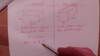 Finding missing lengths given a volume
