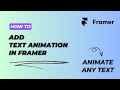 Framer Tutorial: Animate Texts Easily | #framertutorial #framertextanimation Text Animation #Framer