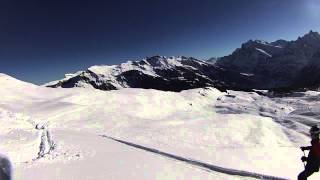 Skiing Wengen Switzerland - wengan long first run
