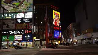 북해도 삿포로 스스키노 사거리의 밤(+니카 간판) Susukino with Neon Signs, Sapporo, Japan(4K) #hokkaido #sapporo #일본