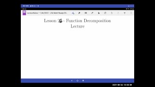 Lesson 26 - Function Decomposition
