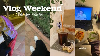 فلوق إجازة نهاية الاسبوع 📚🤍 | Vlog Weekend