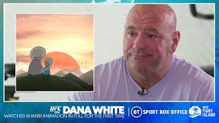 Dana White watches Khabib x Father animation for the first time, pays respect to Abdulmanap