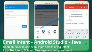 Send Email using Intent - Android Studio - Java
