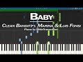 Clean Bandit - Baby (Piano Cover) ft. Marina & Luis Fonsi Synthesia Tutorial by LittleTranscriber
