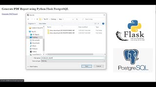 Generate PDF Report using Python Flask PostgreSQL