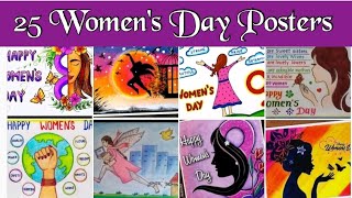 Women's Day Poster Making Ideas/Women's Day Drawing/Happy Women's Day 2023/March 8