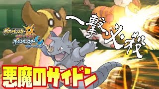 【猫のポケモンUSUM】サイドンの最強技『つのドリル』ですべてを持っていかれる猫【ポケモンウルトラサン ウルトラムーン】【ダブルバトル】