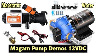 Water \u0026 Waste Pump Demos - *Inexpensive* 12VDC Macerator and Fresh Water Pumps for the RV or Boat