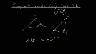 Congruent Triangles: Angle Angle Side Theorem