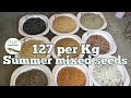 Summer mixed feed||how to mix feed budgie lovebirds at home||Zunair Birds