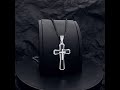 Gold Black Large Cross Crucifix Pendant Unisex 316L Stainless Steel Necklace Christian Prayer Jewel