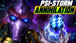 Psi-Storm ANNIHILATION with Tassadar! - Grubby - HotS