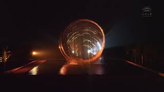 The world's first! Wind-resistant super water screen blooms in china， like an alien visitor.