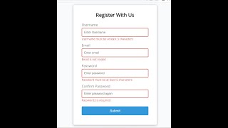 Javascript Project to Validate HTML5 Form With Error Messages Using CSS3