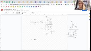 Math Mini Lesson: Standard Algorithm Multiplication