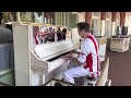 Disneys Casey’s Corner Pianist Grayson playing Happily Ever After with Wishes mashup 🥰