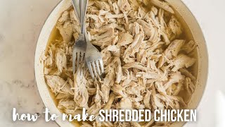 Easy and JUICY Shredded Chicken (stovetop) | The Recipe Rebel