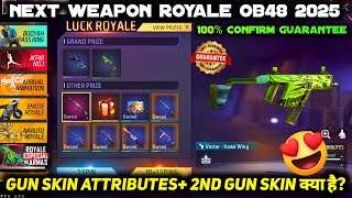 NEXT WEAPON ROYALE FREE FIRE 2025 | WEAPON ROYALE NEW GUN SKIN | UPCOMING OB48 UPDATE WEAPON ROYAL