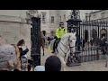 Police tell tourist's move out of the way for police horse's #horseguardsparade