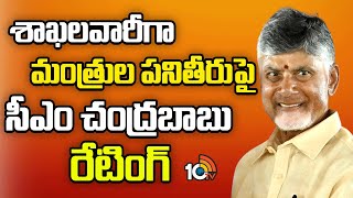 CM Chandrababu Rating To AP Ministers | శాఖలవారీగా మంత్రుల పనితీరుపై సీఎం చంద్రబాబు రేటింగ్ | 10TV