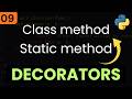 Python Tutorials - Class method and Static method Decorators | Instance and Class Variable