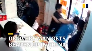 Delivery man beaten up after losing temper due to long wait in China